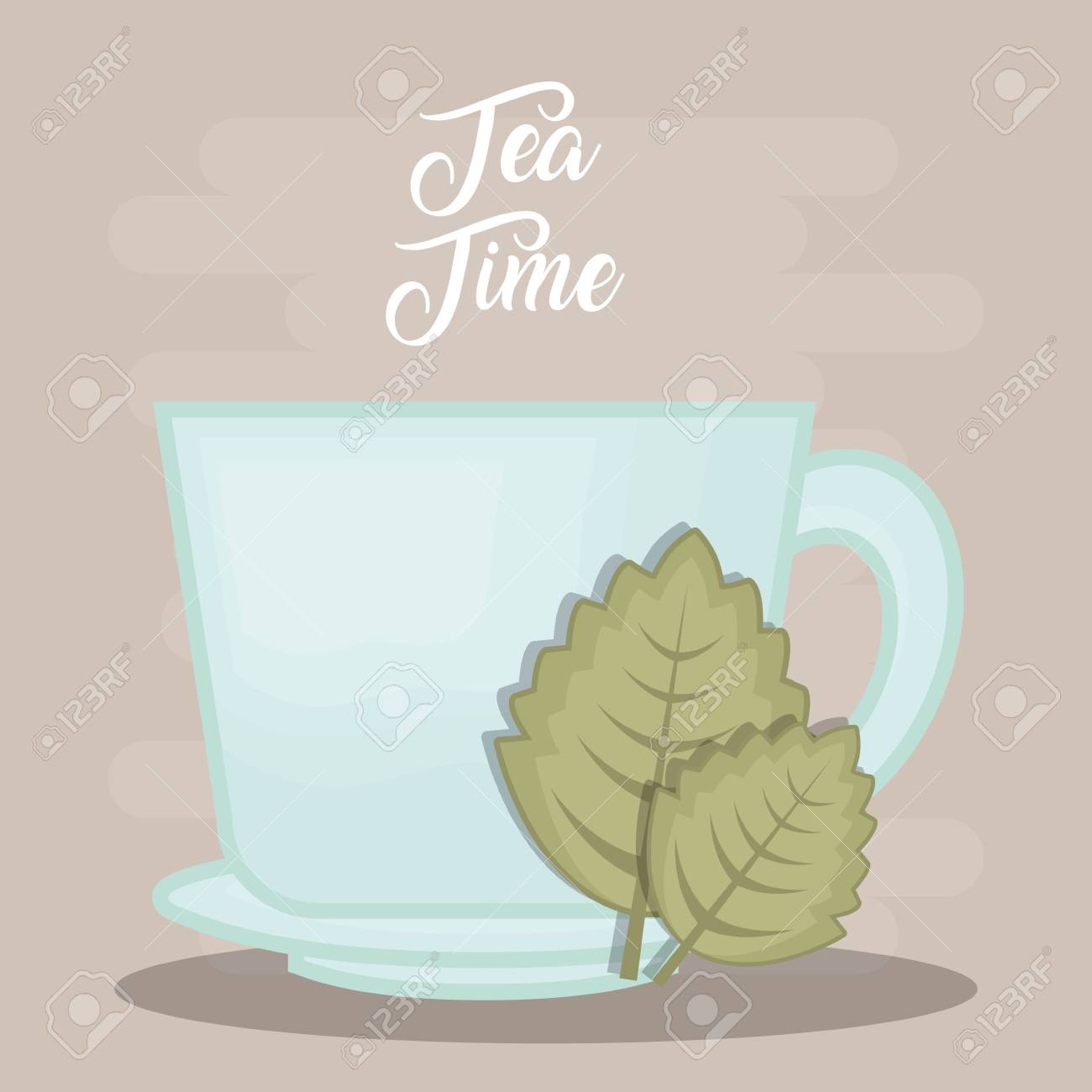 茶葉デザインの熱い紅茶のイラスト素材 ベクタ Image 茶葉デザインの熱い紅茶のイラスト素材 ベクタ Image