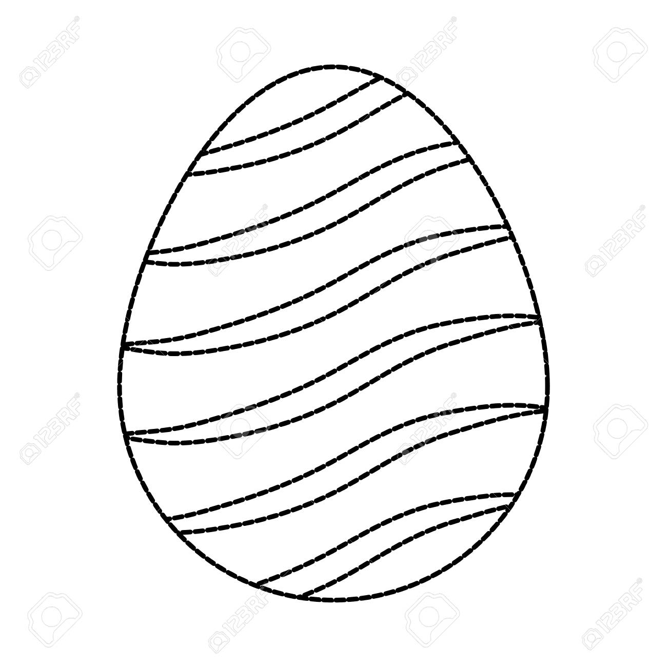 カブラインステッカーベクトルのイラストと無色のイースターエッグのイラスト素材 ベクタ Image 96711963