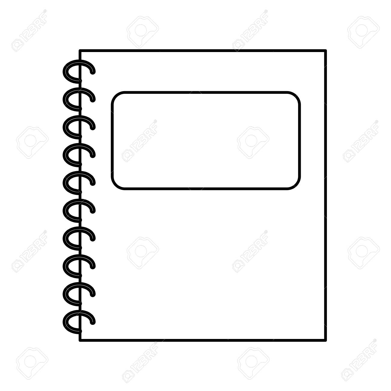 白い背景の上にノートアイコン ベクトルイラスト のイラスト素材 ベクタ Image