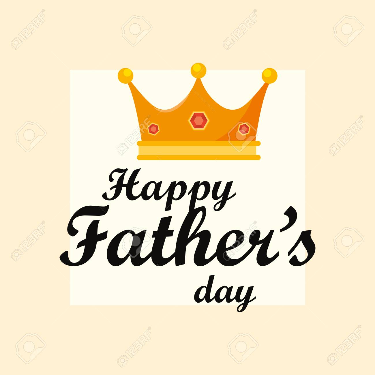 Happy Fathers Day King Happy Fathers Day Design With King Crown Icon Over Orange Background,  Vector Illustration Royalty Free Svg, Cliparts, Vectors, And Stock  Illustration. Image 99326255.