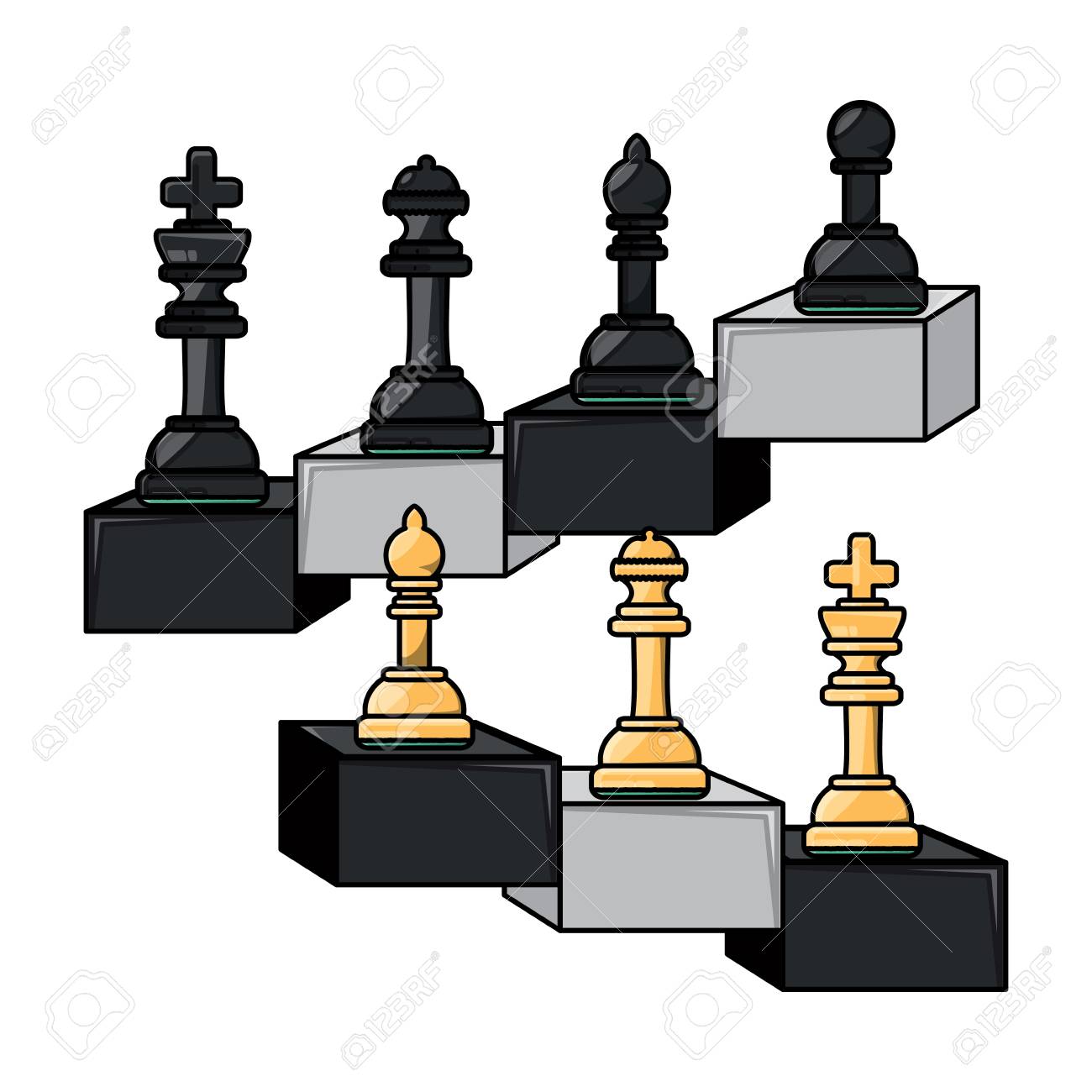 chess pieces design over