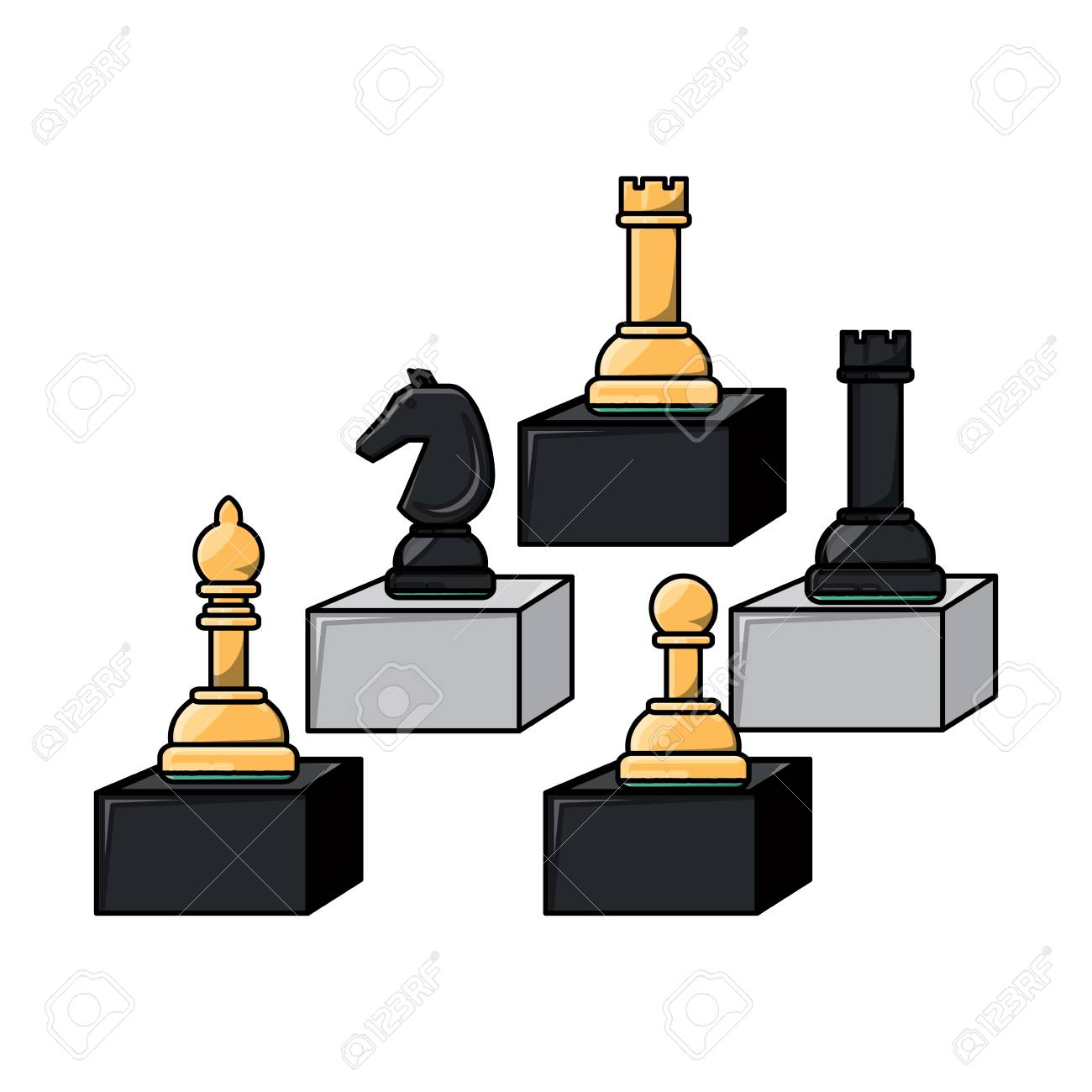chess pieces design over