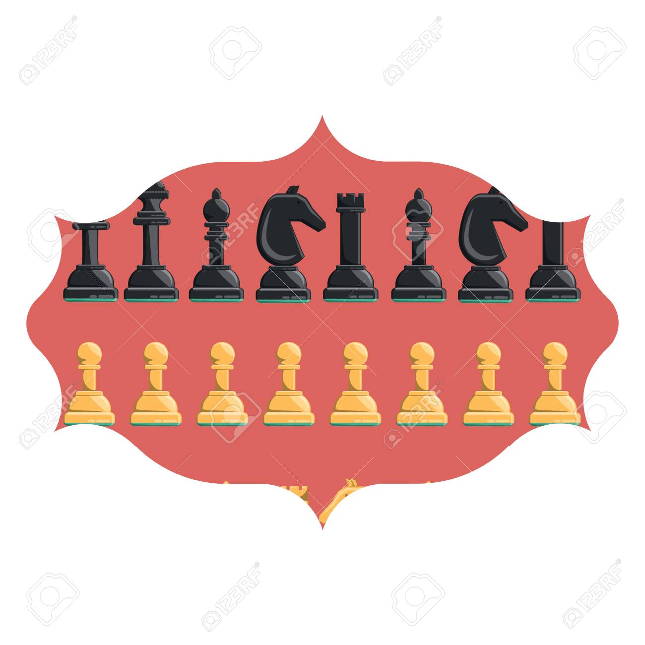arabic frame with chess