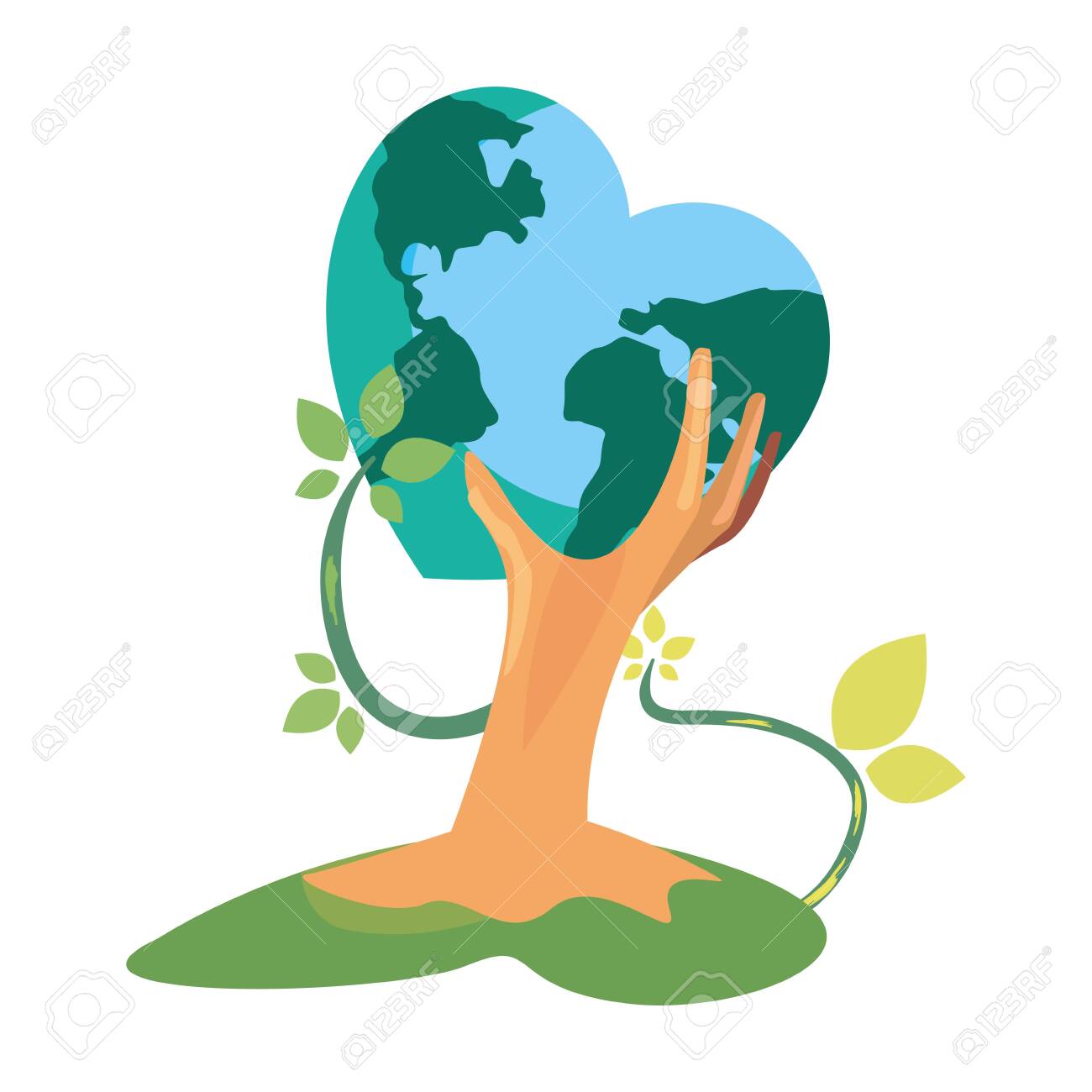World Shaped Heart Tree Happy Earth Day Vector Illustration Royalty Free Cliparts Vectors And Stock Illustration Image World Shaped Heart Tree Happy Earth Day Vector Illustration Royalty Free Cliparts Vectors And Stock Illustration Image