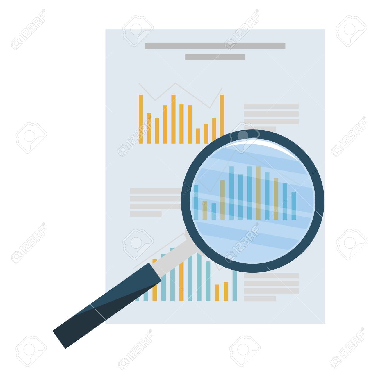 search magnifying glass with financial documents vector illustration design - 128350930 search magnifying glass with financial documents vector illustration design - 128350930
