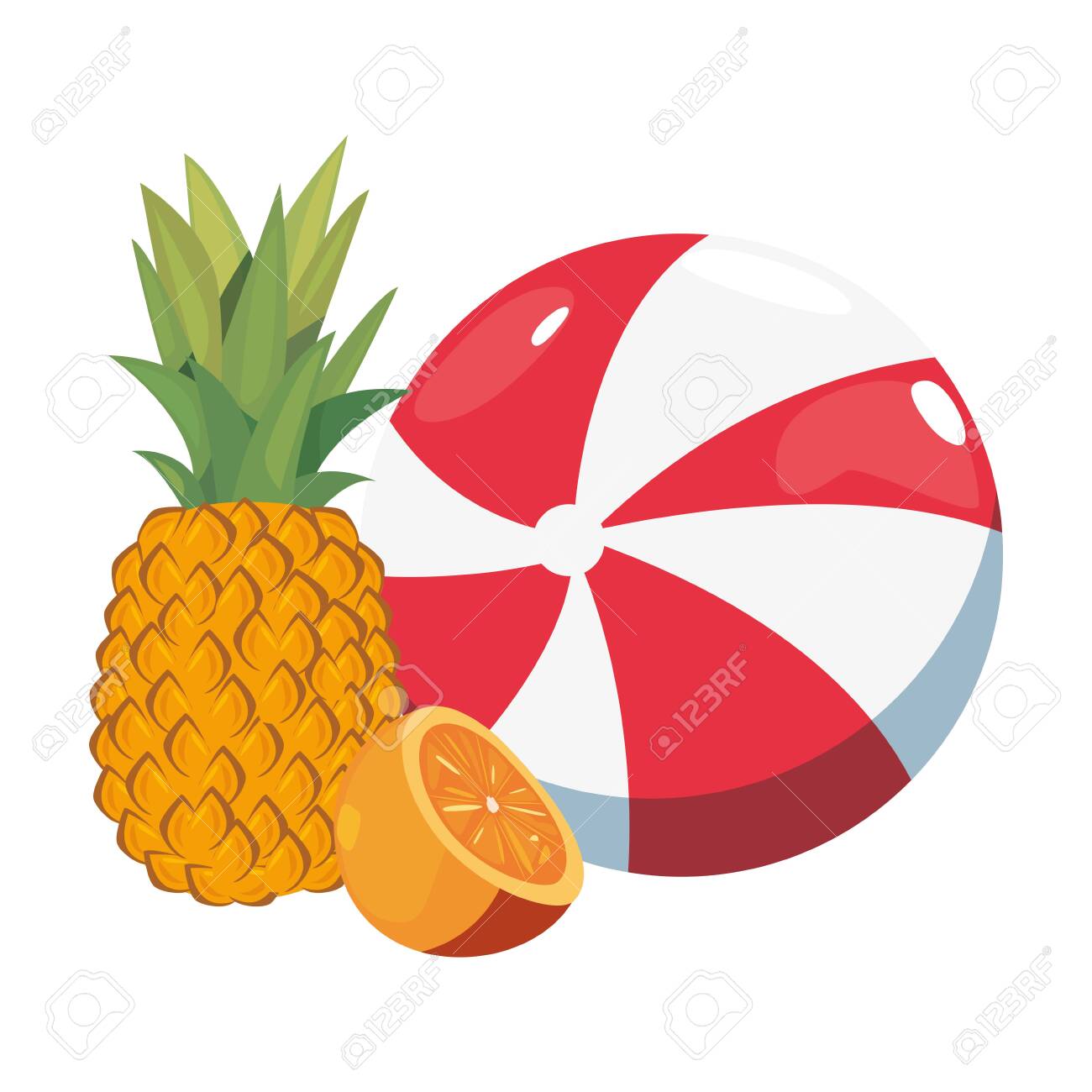 pineapple beach ball