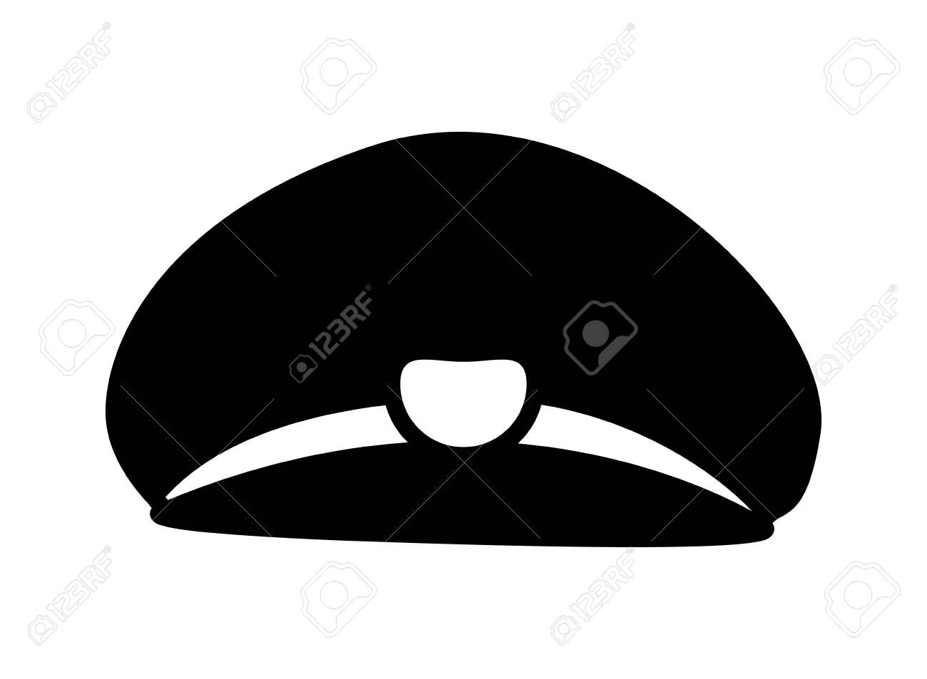 black train driver hat