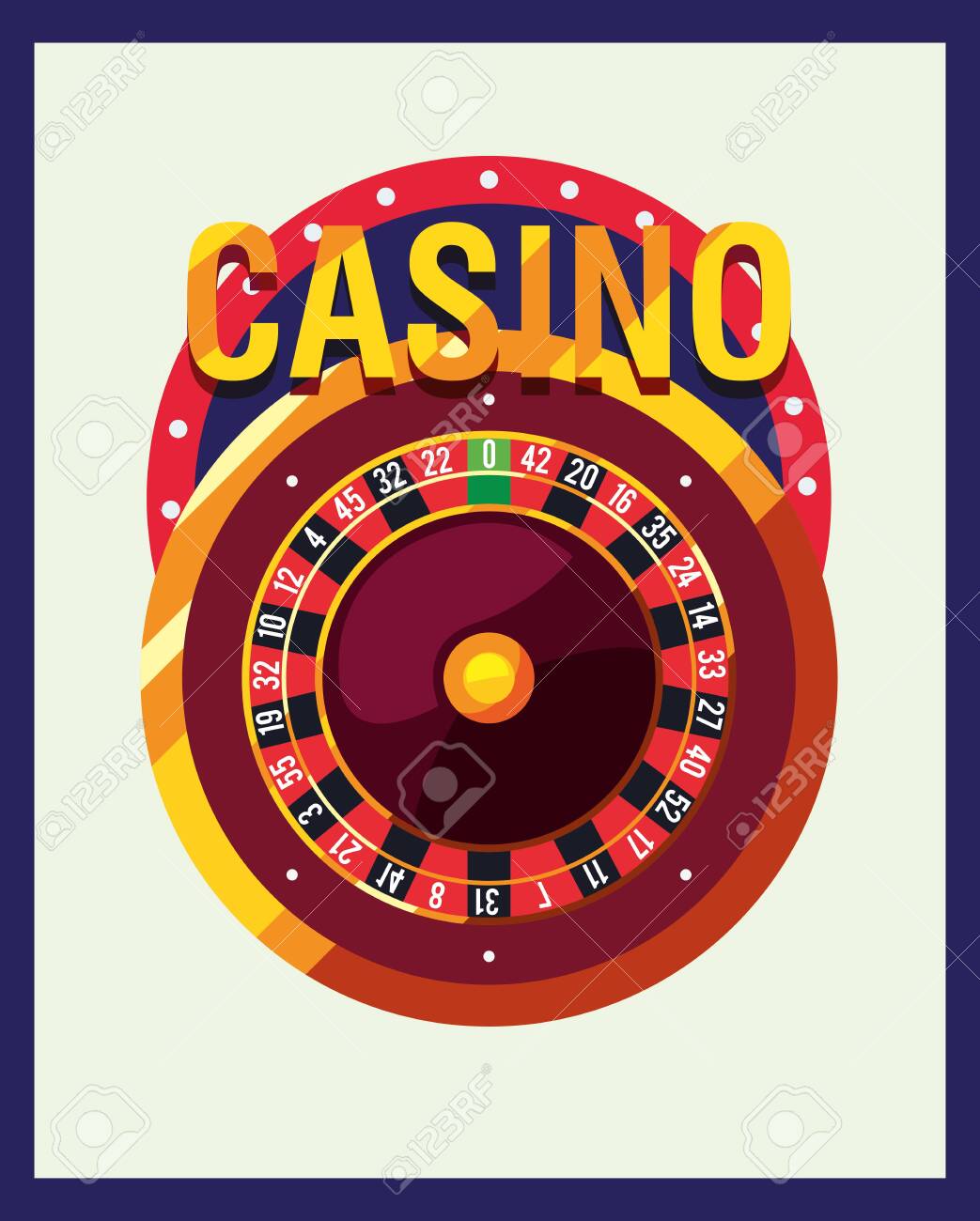 ルーレットマシン看板カジノゲームベットベクトルイラストのイラスト素材・ベクター Image 133639229