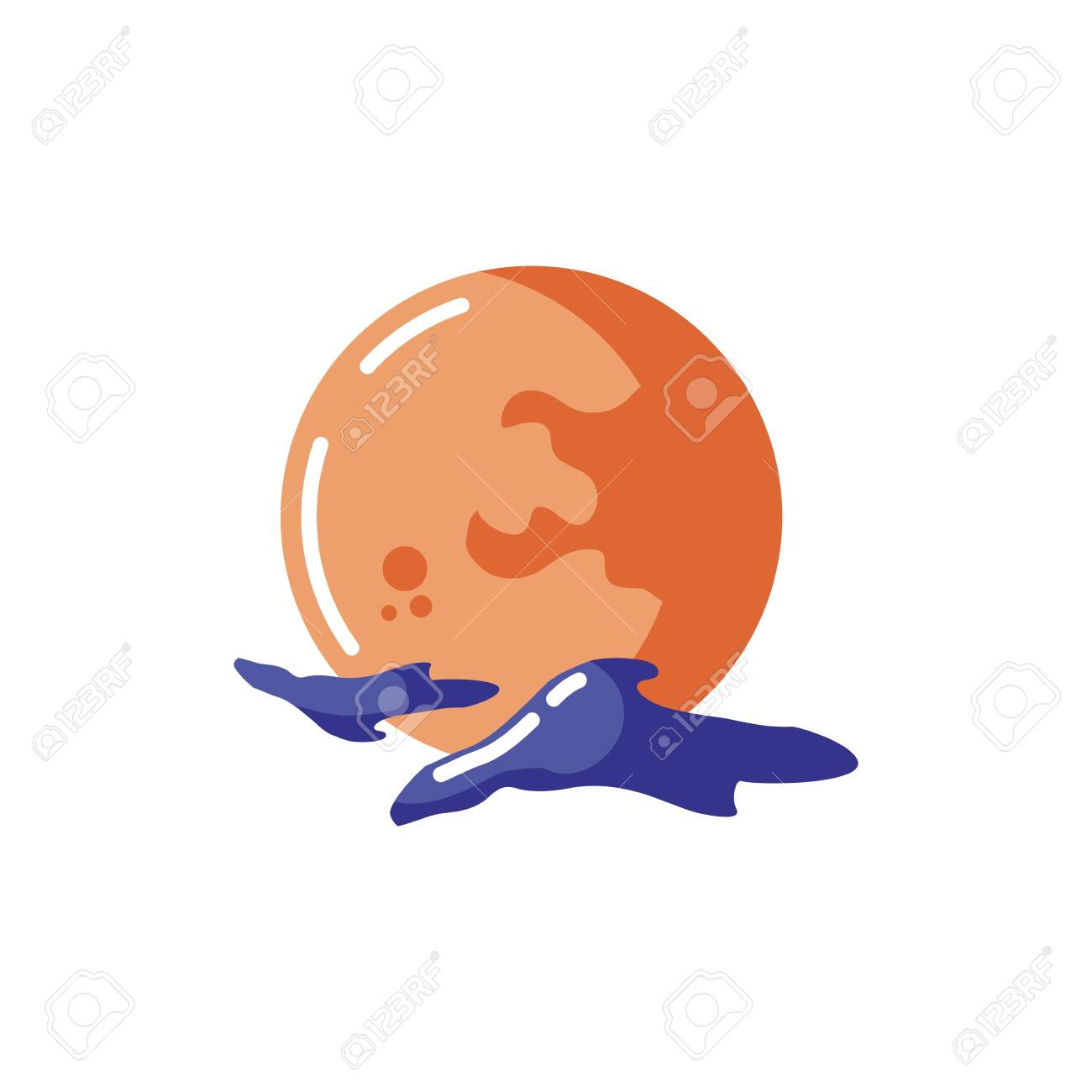 Full Moon With Cloud On White Background Vector Illustration Royalty Free Cliparts Vectors And Stock Illustration Image 140156935