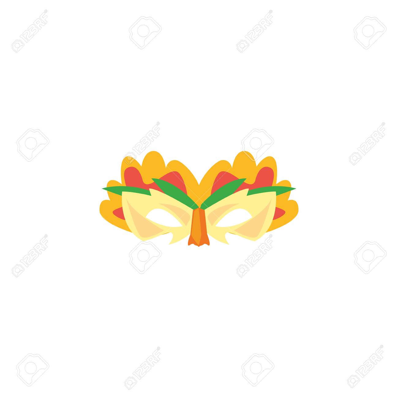 Download Yellow Mask Design Party Celebration Event Happy Birthday Holiday Royalty Free Cliparts Vectors And Stock Illustration Image 141821175 PSD Mockup Templates