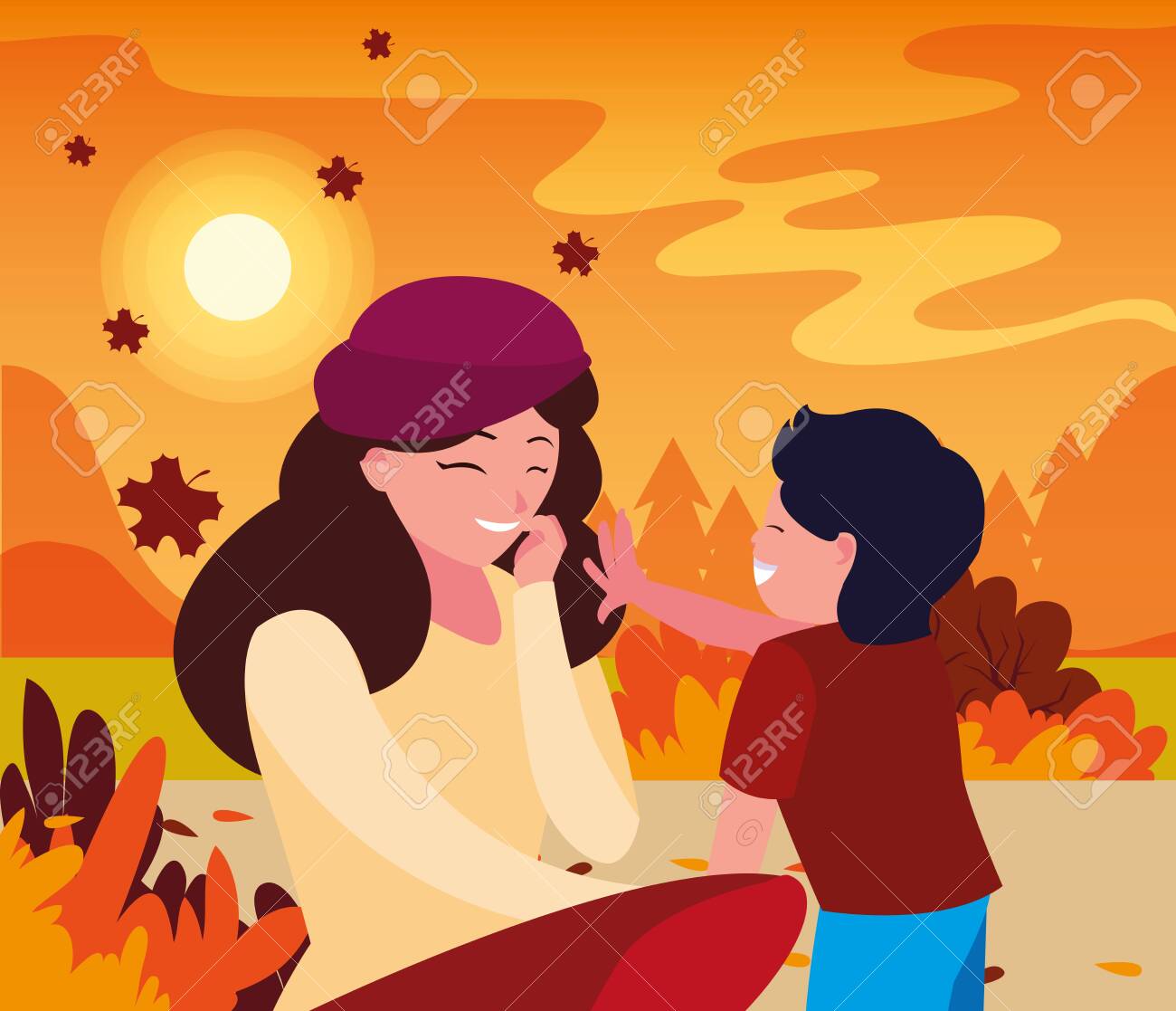 mother and son ornament