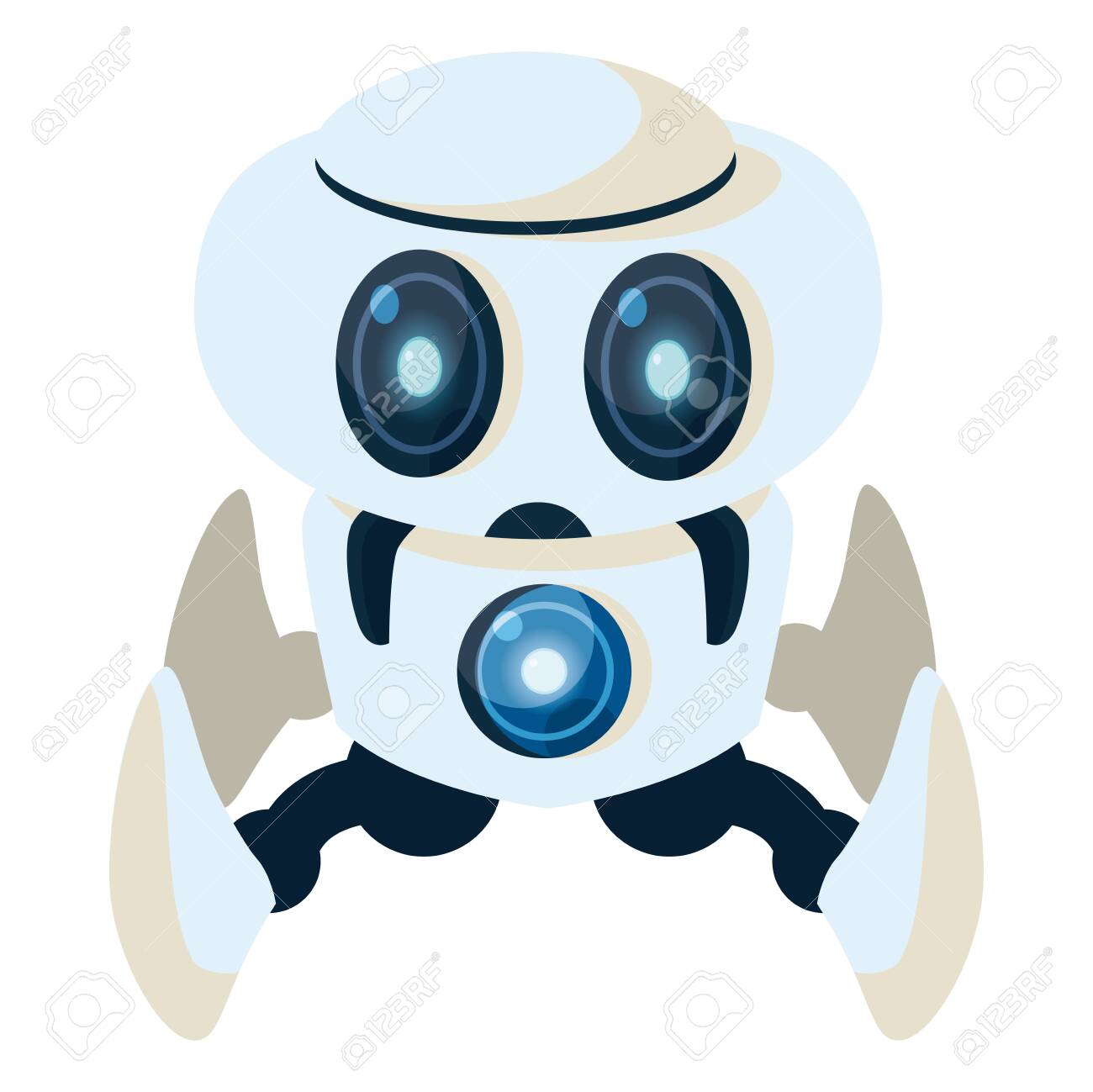 White Robot Cartoon With Face Of Robotic Technology Futuristic Toy Future Machine Cyborg Science Android And Fiction Theme Vector Illustration Royalty Free SVG, Cliparts, Vectors, And Stock Illustration. Image 154597332. White Robot Cartoon With Face Of Robotic Technology Futuristic Toy Future Machine Cyborg Science Android And Fiction Theme Vector Illustration Royalty Free SVG, Cliparts, Vectors, And Stock Illustration. Image 154597332.