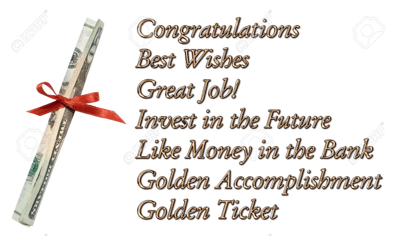 congratulations best wishes great job invest in the future