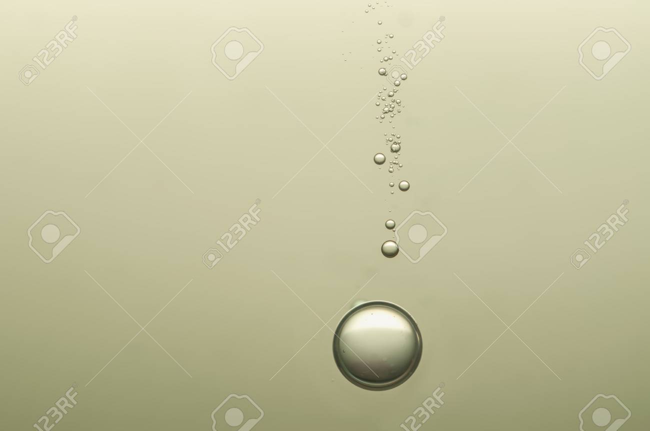 beautiful champagne bubbles float in crystal glass bubbles float