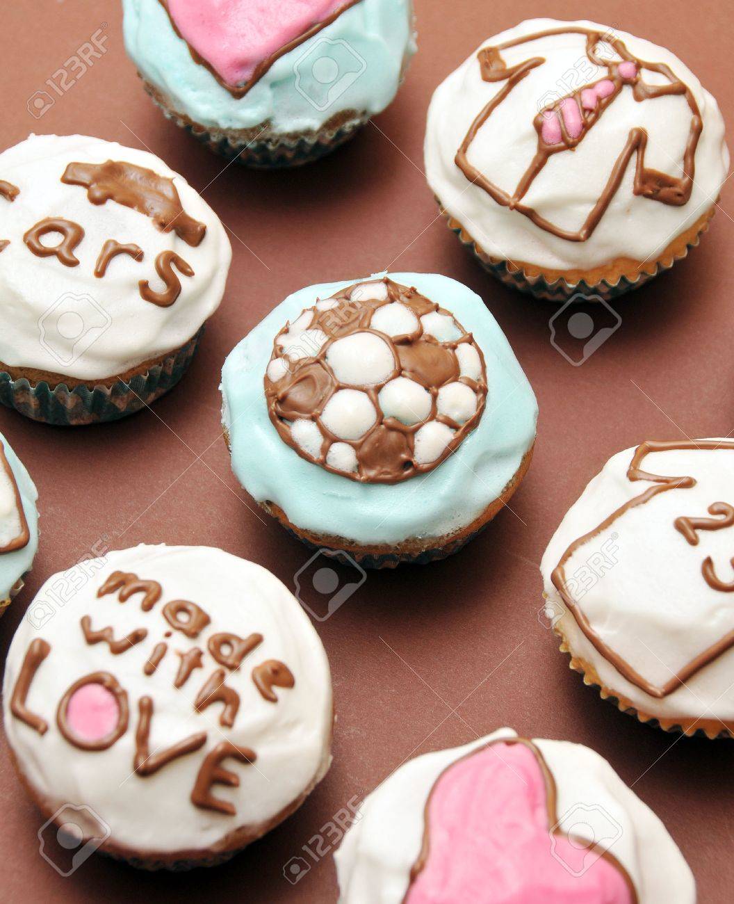funny cupcakes stock photo