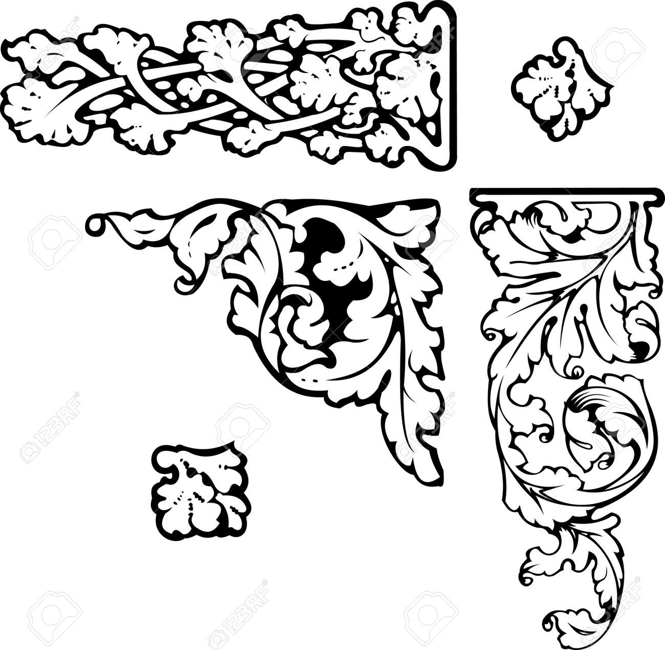 Baroque Clip-art. All Curves Separately.More In My Portfolio. Royalty Free  SVG, Cliparts, Vectors, And Stock Illustration. Image 3943058.
