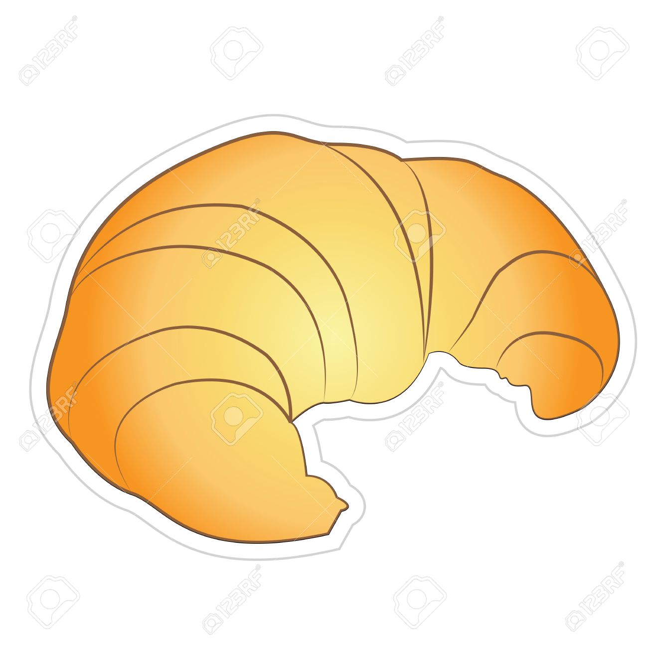 Croissant Isolated On White Stock Vector Croissant Isolated On White Stock Vector