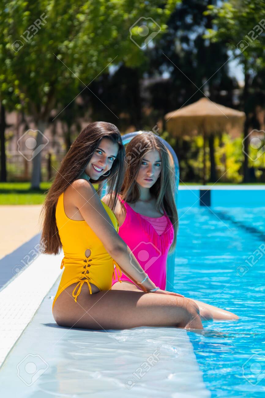 teenagers in swimsuits