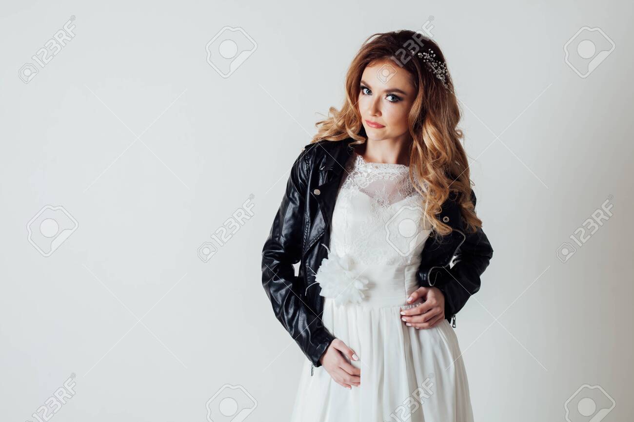 leather wedding dress