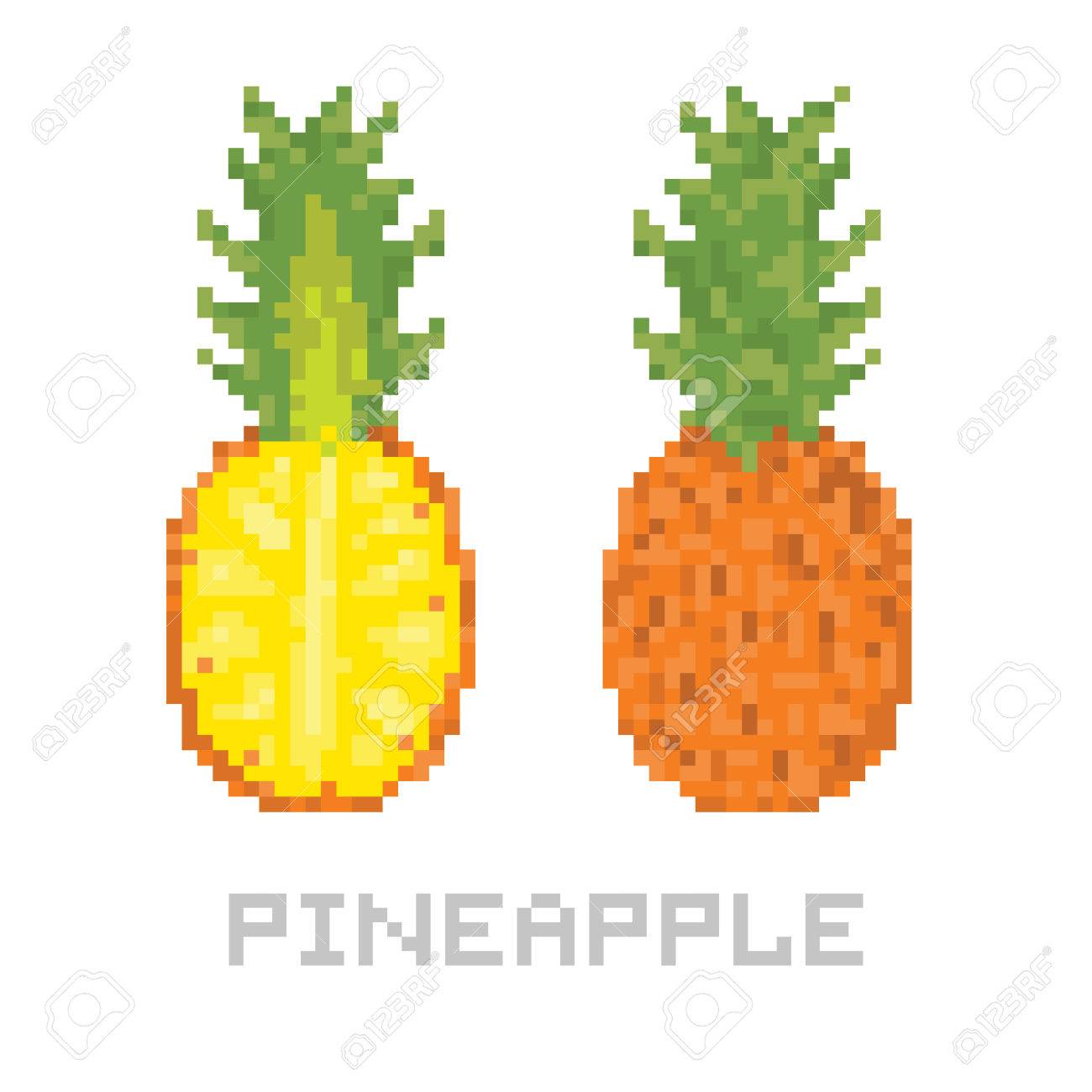 pixel art game style pineapple isolated vector illustration royalty free cliparts vectors and stock illustration image 71149854 pixel art game style pineapple isolated vector illustration