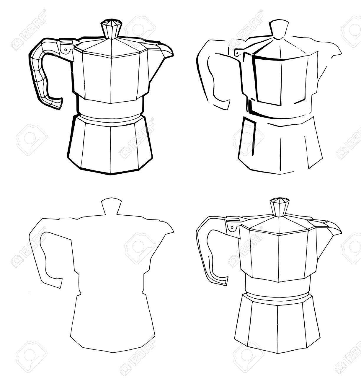 Coffee Percolator Clip Art Hand Drawn Stock Vector Coffee Percolator Clip Art Hand Drawn Stock Vector