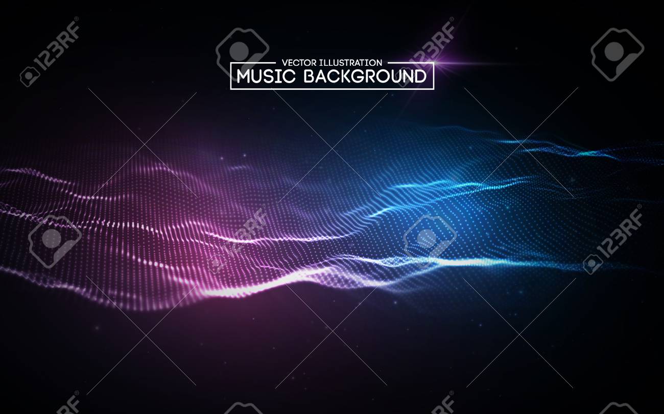 Music abstract background blue. Equalizer for music, showing sound waves with music waves. - 95833732 Music abstract background blue. Equalizer for music, showing sound waves with music waves. - 95833732