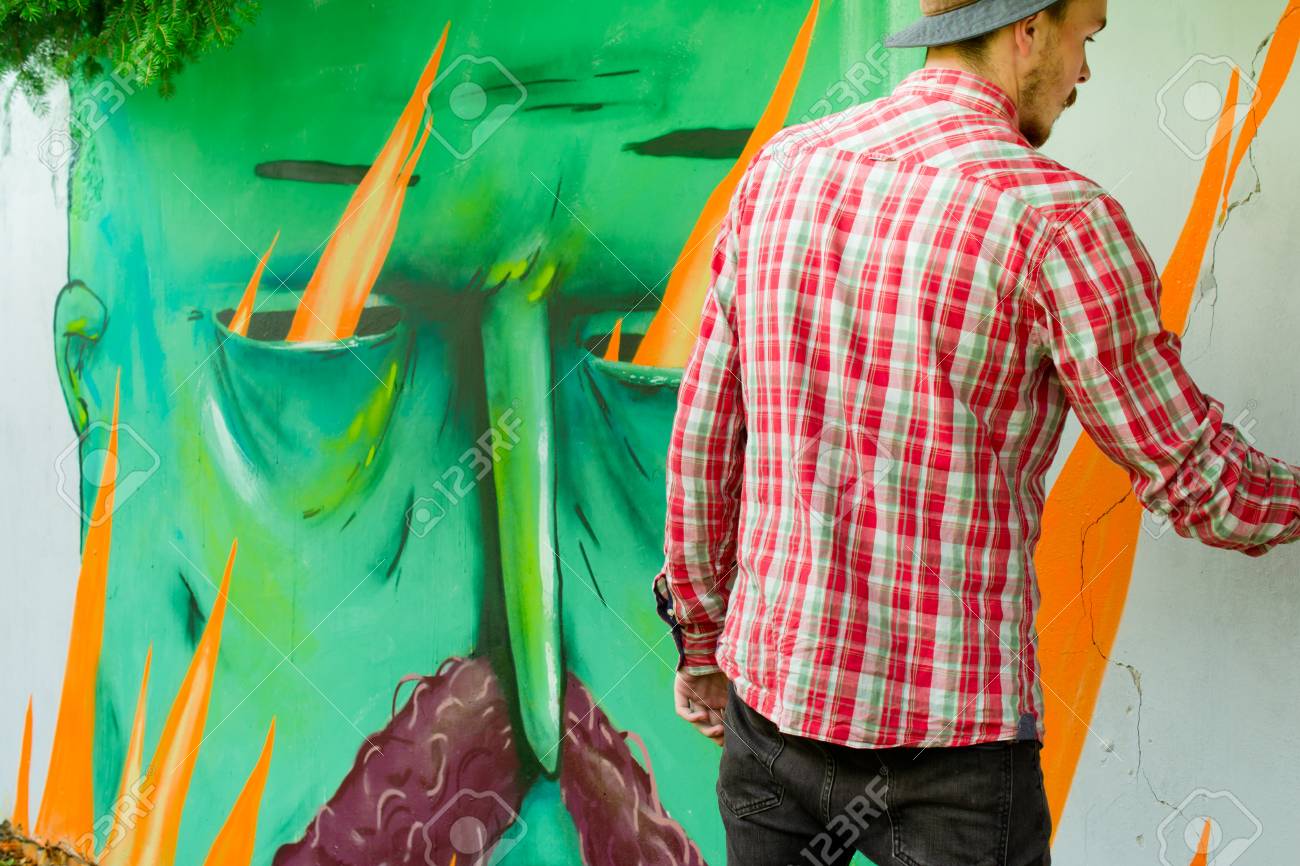 Graffiti on a wall. - 88296229 Graffiti on a wall. - 88296229