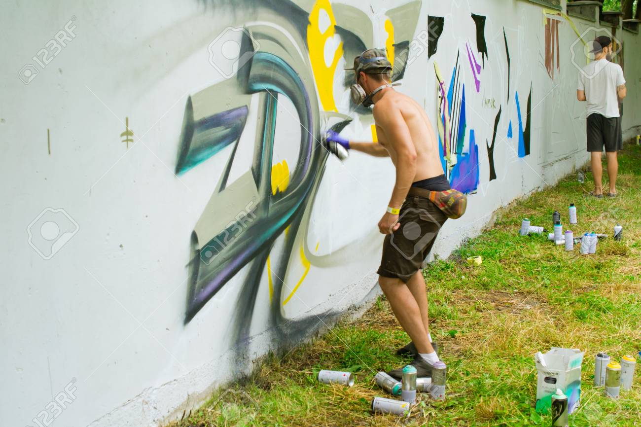 Graffiti on a wall. - 88296225 Graffiti on a wall. - 88296225