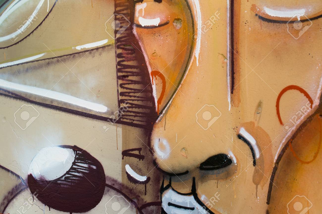 Graffiti on a wall. - 88296235 Graffiti on a wall. - 88296235