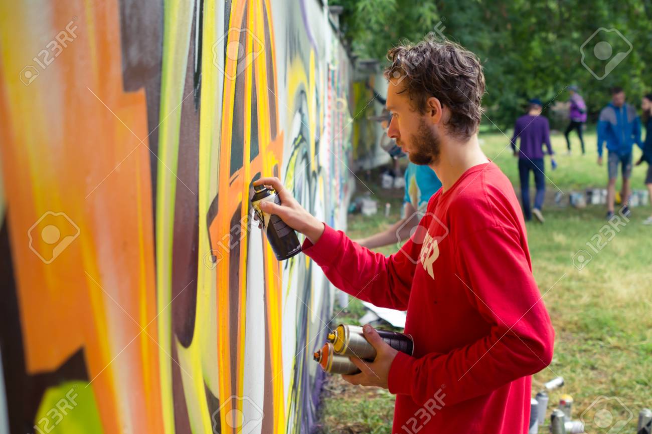 Graffiti on a wall. - 88296246 Graffiti on a wall. - 88296246