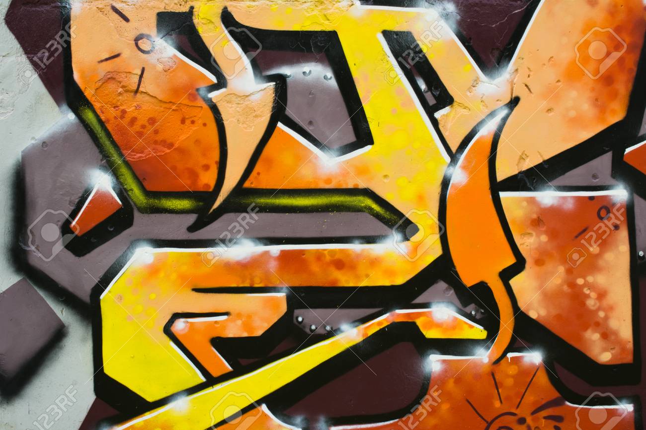 Graffiti on a wall. - 88296247 Graffiti on a wall. - 88296247
