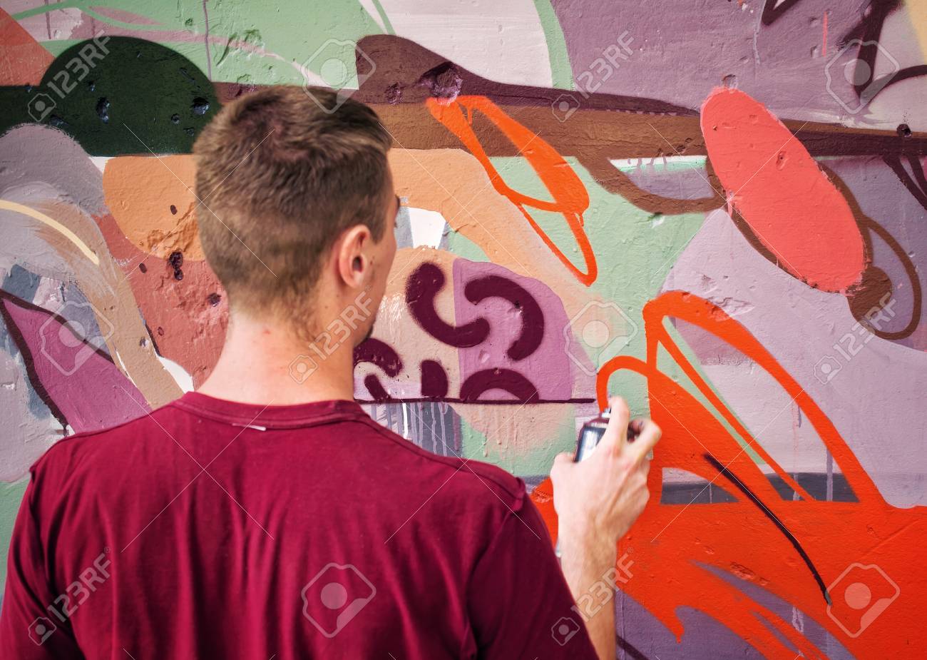 Graffiti on a wall. - 88297030 Graffiti on a wall. - 88297030