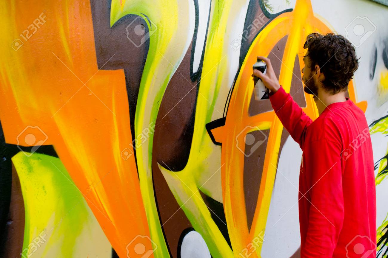 Graffiti on a wall. - 88297147 Graffiti on a wall. - 88297147