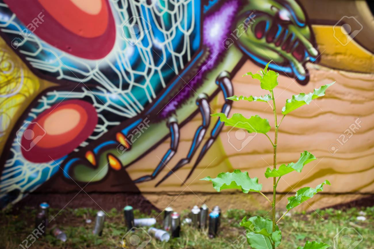 Graffiti on a wall. - 88297754 Graffiti on a wall. - 88297754