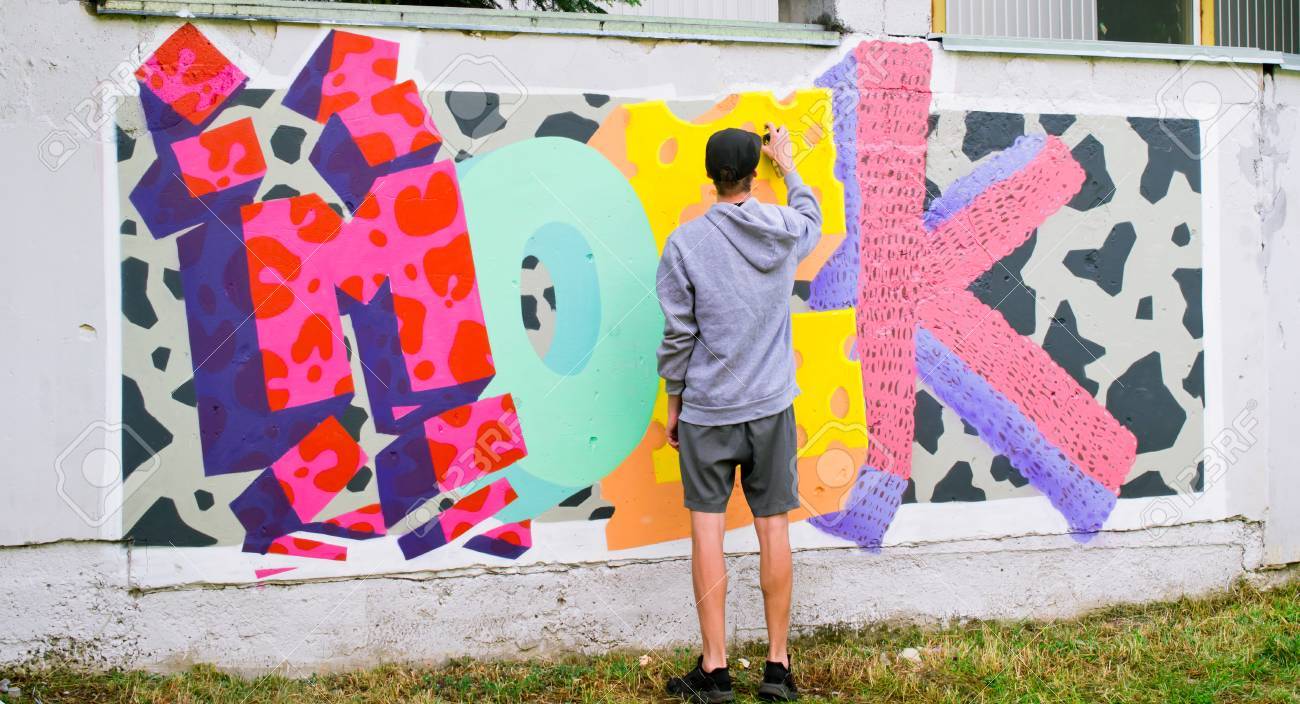 Graffiti on a wall. - 88298082 Graffiti on a wall. - 88298082