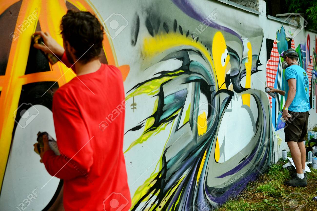 Graffiti on a fence. - 88298090 Graffiti on a fence. - 88298090
