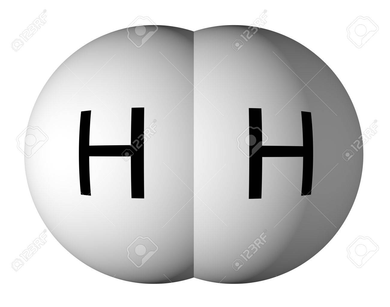 Hydrogen Molecule Isolated On White Stock Photo Picture And Royalty Free Image Image
