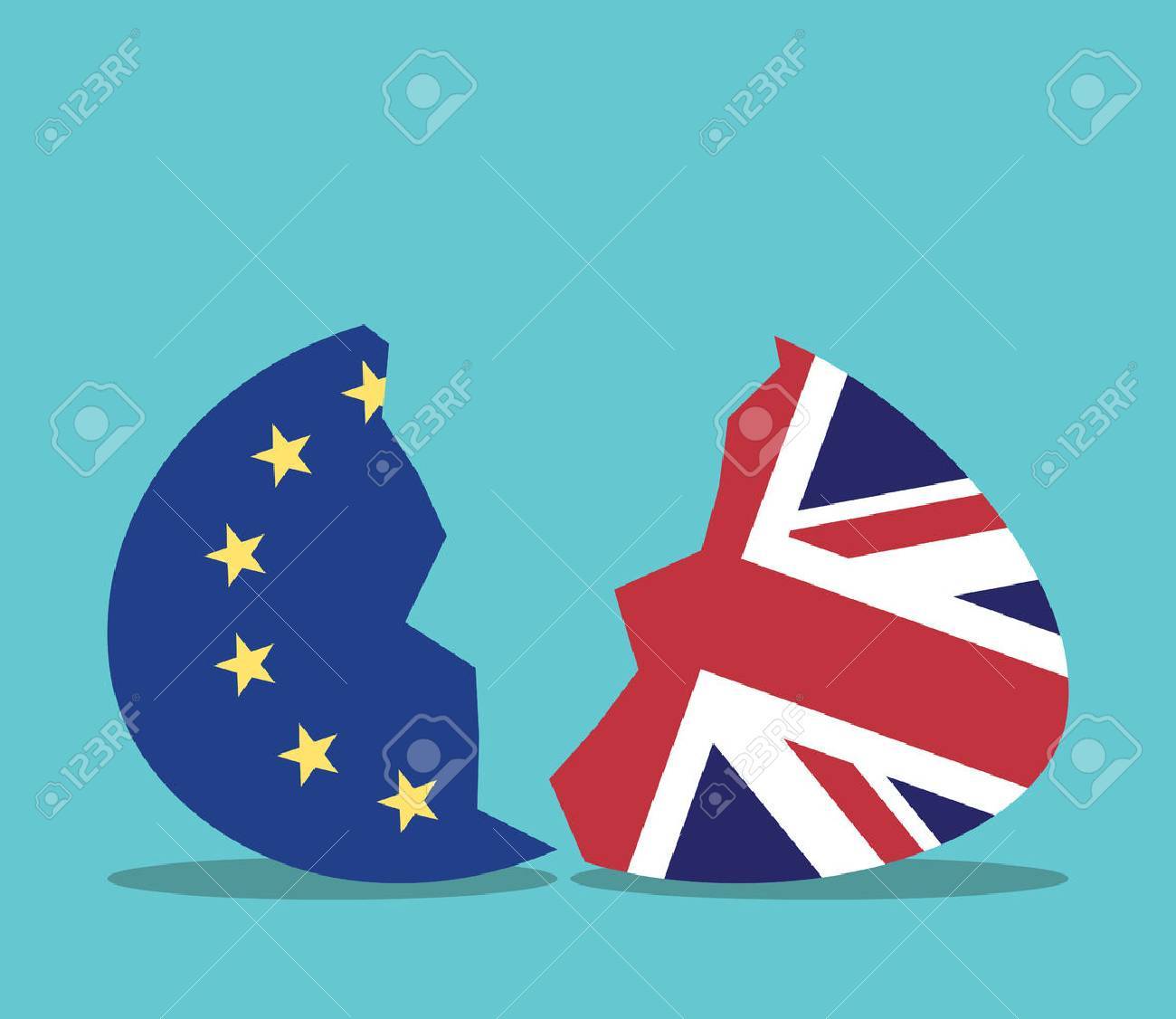 European Union and United Kingdom conceptual egg cracking in two halves. Europe, politics and economics concept. Flat design. EPS 8 vector illustration, no transparency - 65300467 European Union and United Kingdom conceptual egg cracking in two halves. Europe, politics and economics concept. Flat design. EPS 8 vector illustration, no transparency - 65300467
