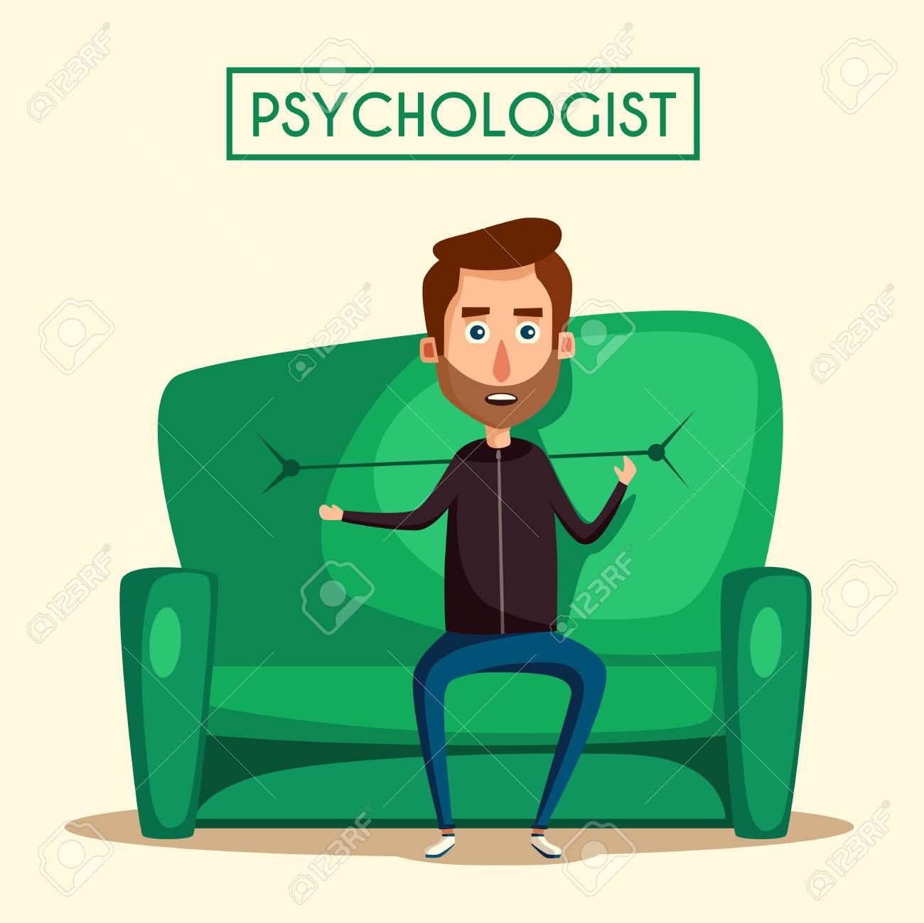 El Paciente Que Hablar Con El Psicologo Ilustracion De Dibujos