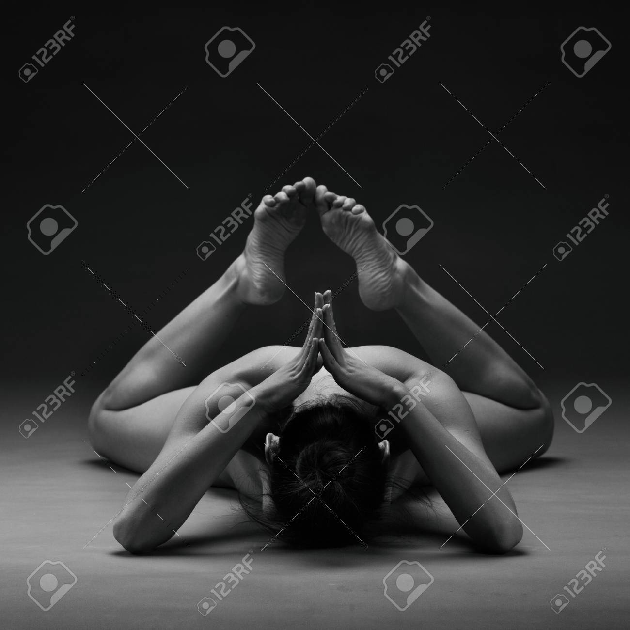 gymn nudist Naked Woman. Nude Girl Doing Yoga. Gymnastic Exercises. Female Beauty Of A  Body. Stock Photo, Picture and Royalty Free Image. Image 99695655.