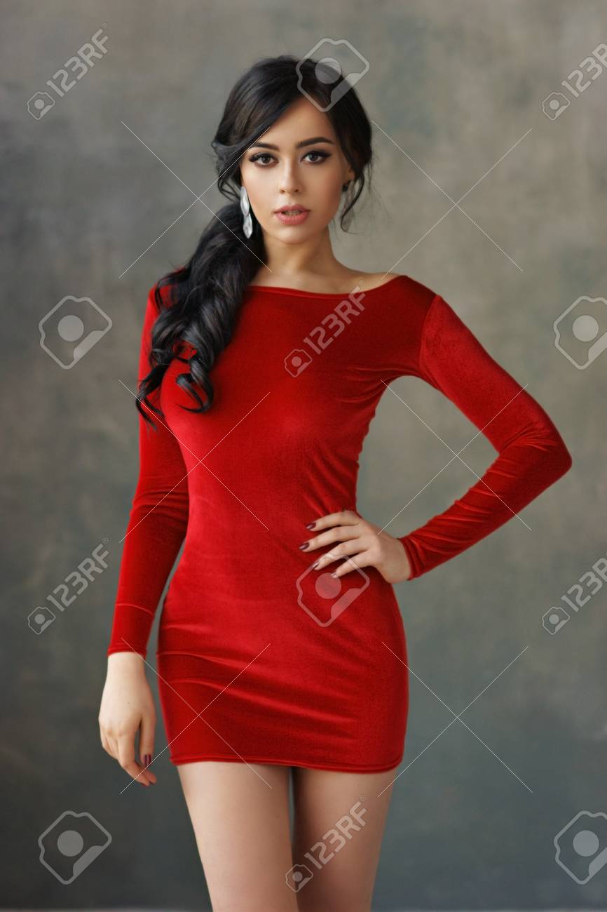 stylish red dress