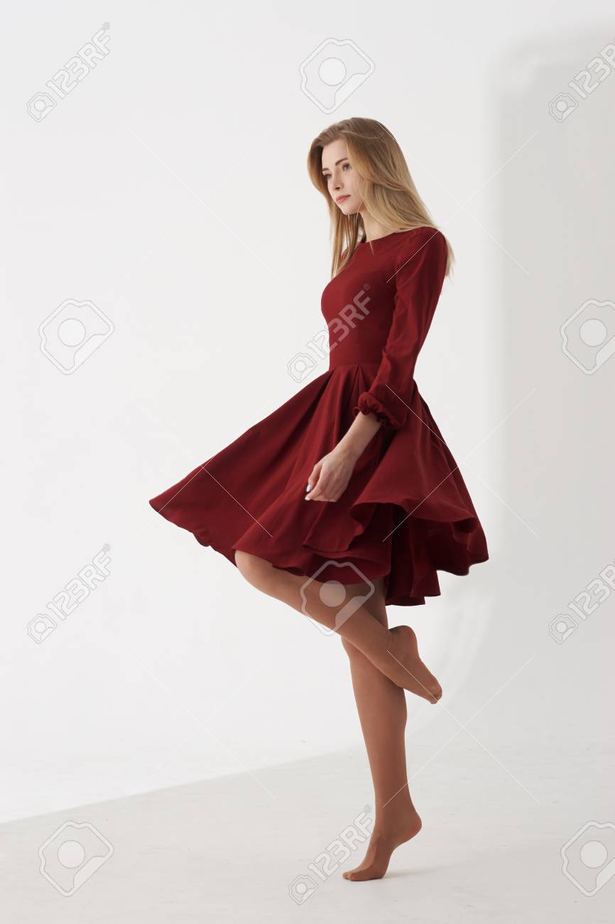 cherry red dress