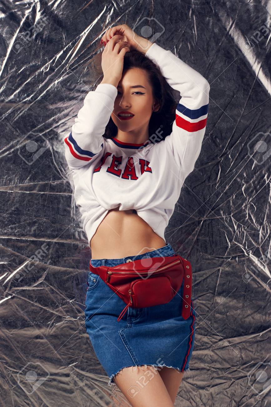 denim skirt with hoodie