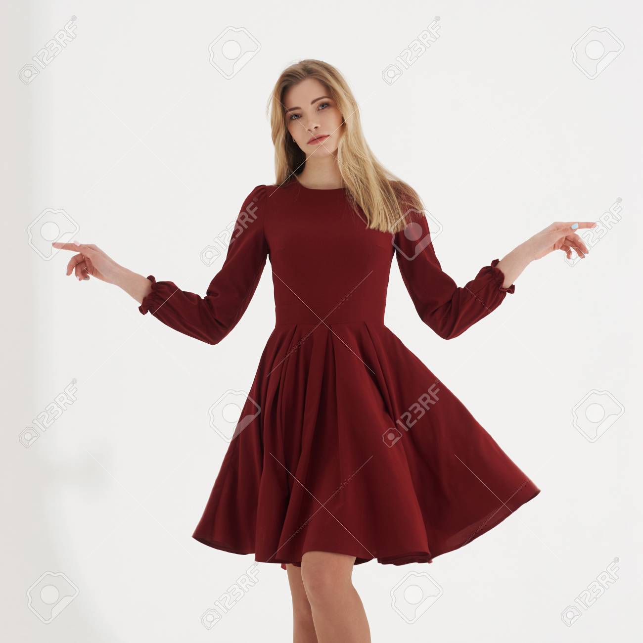 cherry red dress