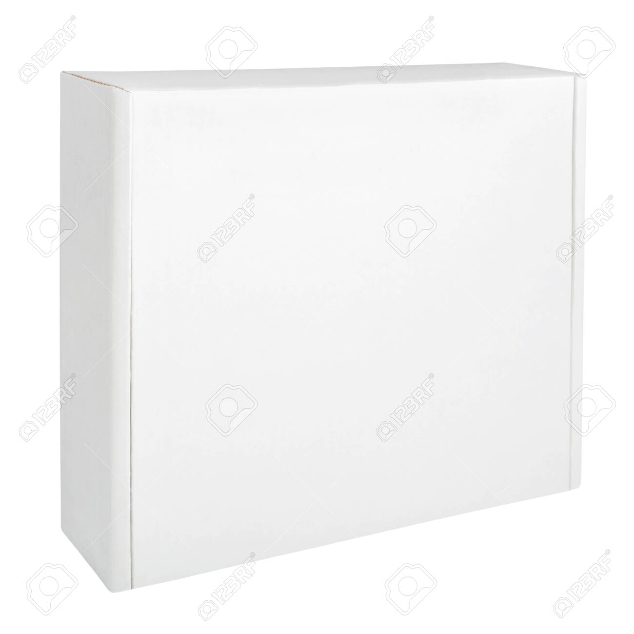 Download White Thin Cardboard Box Isolated On White Background Blank Stock Photo Picture And Royalty Free Image Image 126900448 PSD Mockup Templates