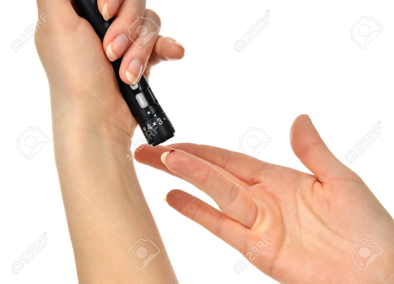 niveles de diabetes con pinchazo en el dedo
