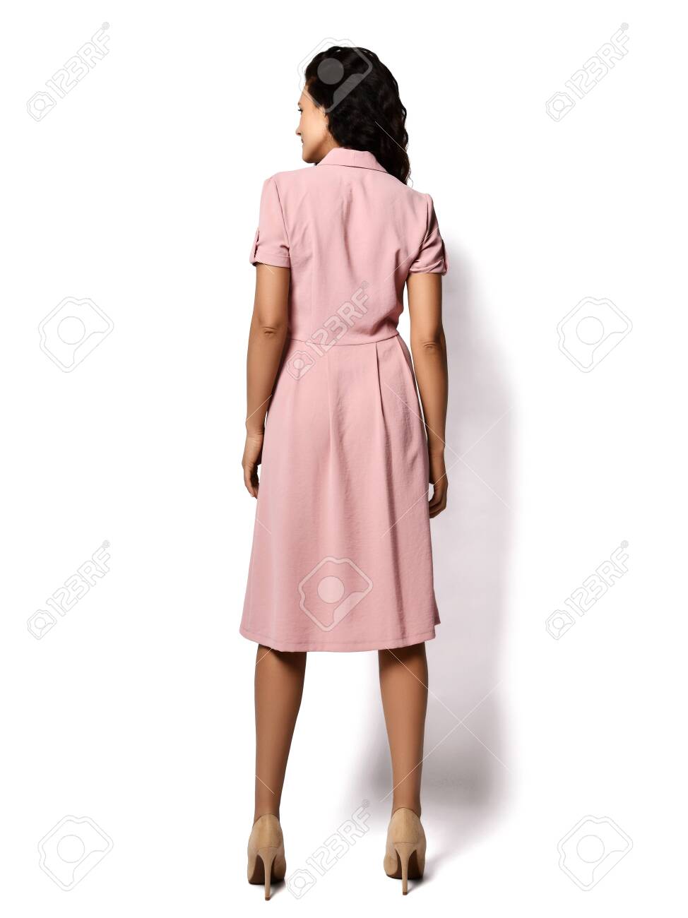 pastel pink casual dress