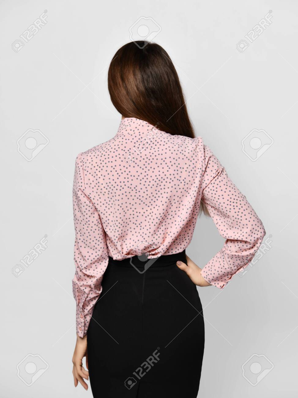 pink formal blouse