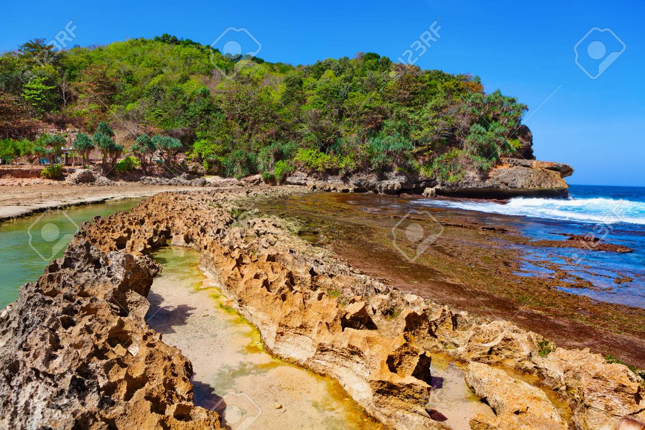 Popular Travel Destination In East Java Pantai Batu Bengkung