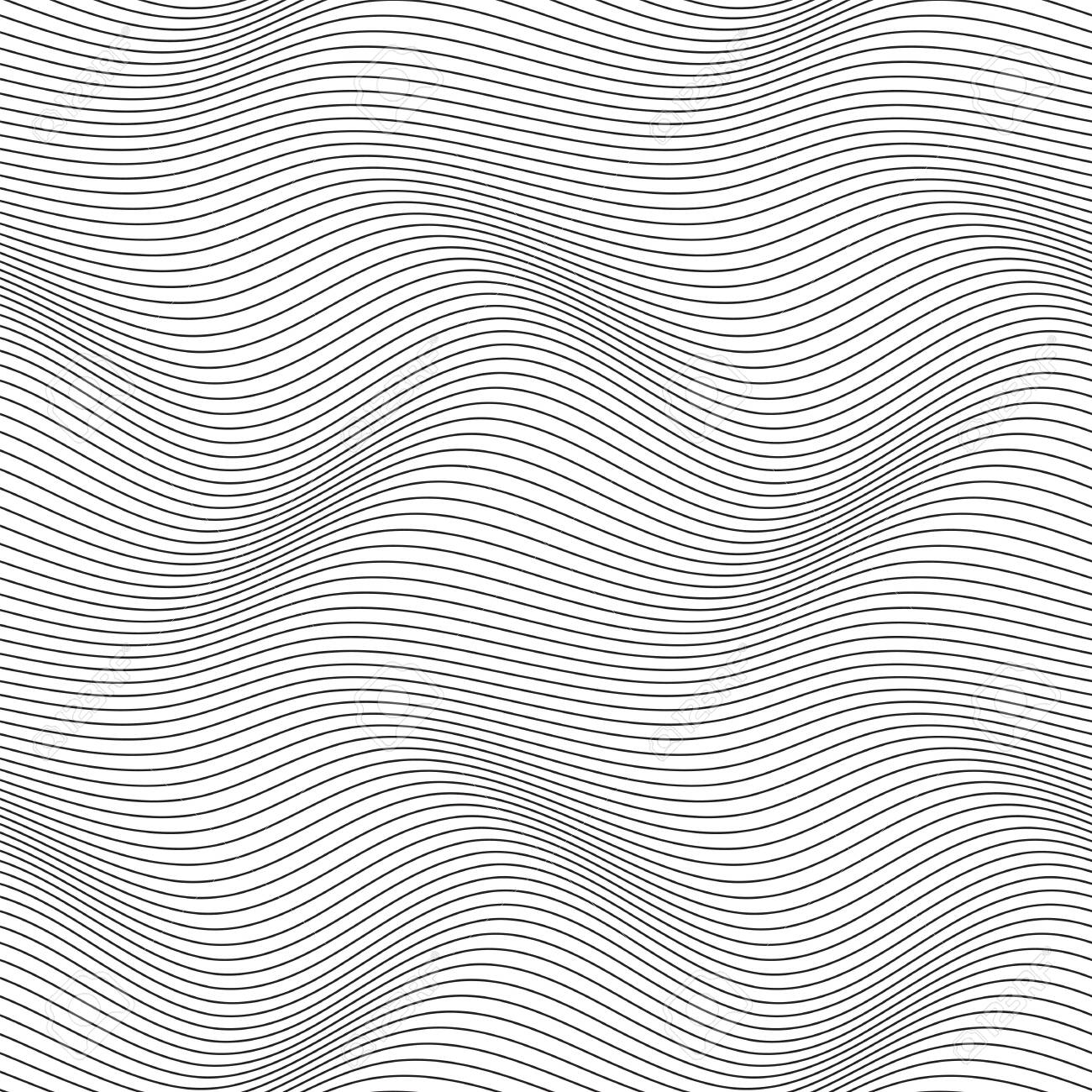 Wavy Line Seamless Pattern. Black And White Stripe. Wave Ripple Abstract  Vector Background Royalty Free SVG, Cliparts, Vectors, and Stock  Illustration. Image 136595066., image size:1300x1300